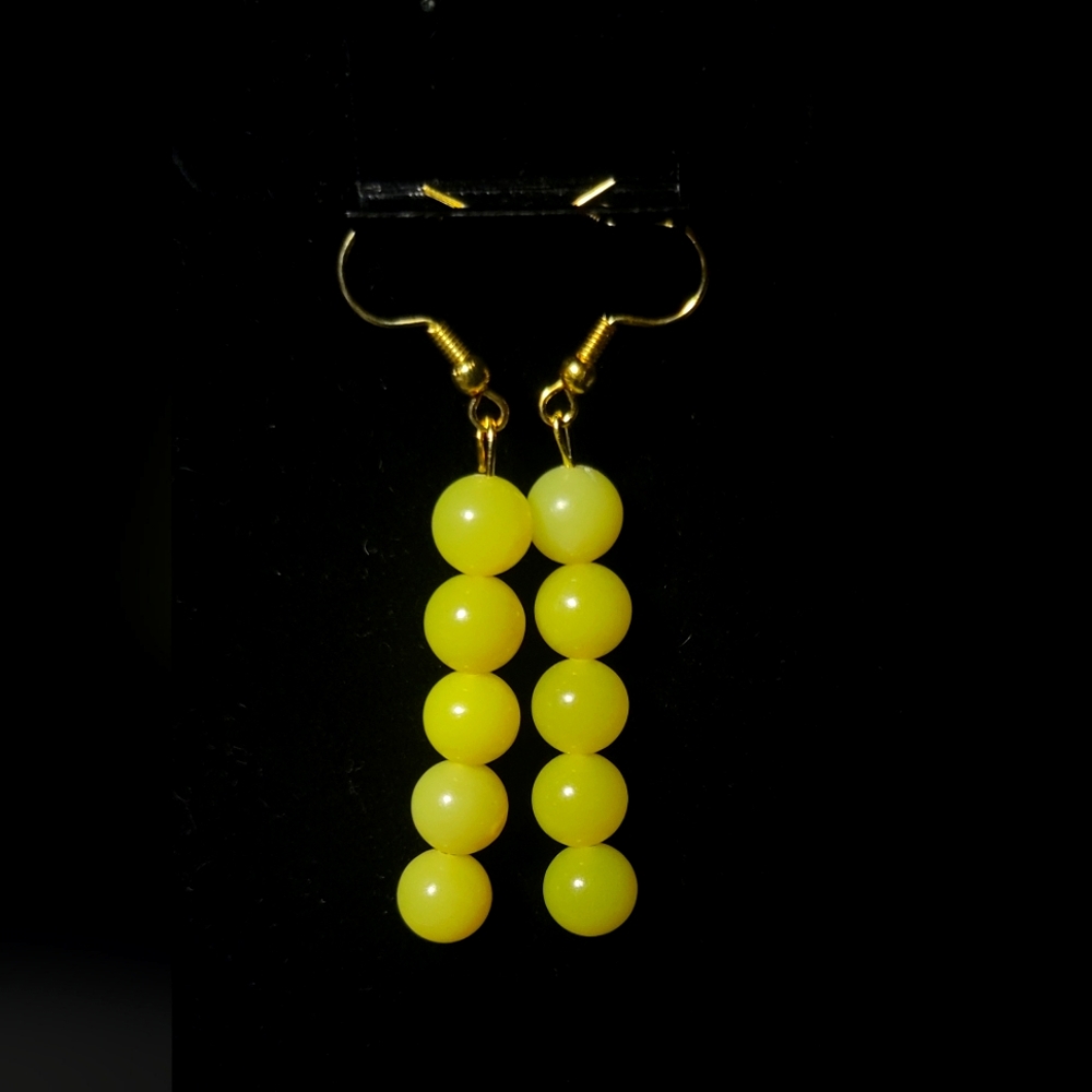 Lemon Jade Crystal Earrings